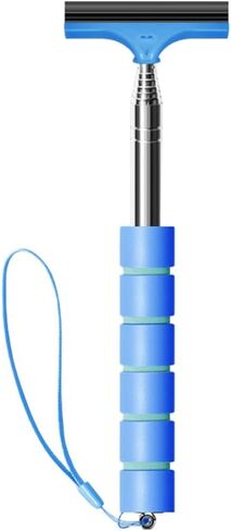 mini Window Squeegee, 38-inch Mirror Squeegee, Retractable Long Handle Cleaning Tool, Retractable Wiper, All-Purpose Car Cleaning Tool Universal Car Accessories for Rainy Foggy Weather (Blue) in Saudi Arabia