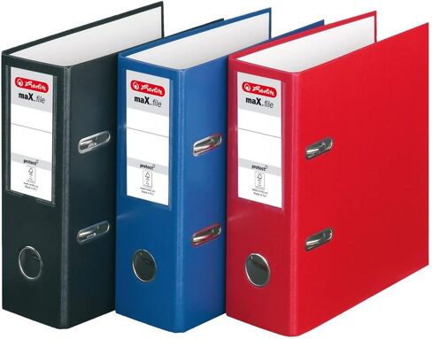 Herlitz max.File Protect A5 ملف القوس المستقيم - أسود in Kuwait