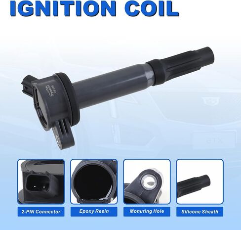 UF486 High-Performance Ignition Coil Pack and Iridium Spark Plugs Set of 6 for 3.0L V6 Engines - Compatible with Ford Fusion, Mercury Milan, Mazda Tribute, Lincoln Zephyr (UF486+Spark Plugs) in Kuwait