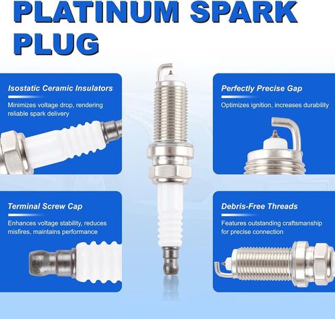 UF486 High-Performance Ignition Coil Pack and Iridium Spark Plugs Set of 6 for 3.0L V6 Engines - Compatible with Ford Fusion, Mercury Milan, Mazda Tribute, Lincoln Zephyr (UF486+Spark Plugs) in Kuwait