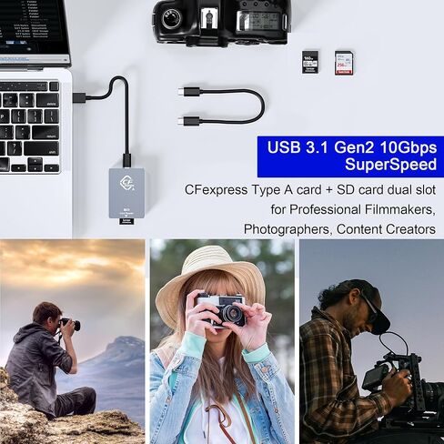 USB C 7 in 1 SD Card Reader Multi Memory Card Reader, USB C 3.1 Card Hub Adapter 5Gbps Read 5 Cards Simultaneously, CF Card Reader Supports SD/TF/XD/SDHC/SDXC/Micro SD/MMC/Micro SDXC/MS Pro Duo/CF in Saudi Arabia