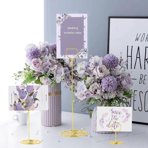 20 قطعة من حاملات أرقام الطاولة، حامل بطاقات المكان، حاملات لافتات الطاولة لحفلات الزفاف وحفلات التخرج وحفلات الاستقبال والمطاعم والمنزل والصور والمكاتب (ذهبي، 3.35 بوصة) in Kuwait