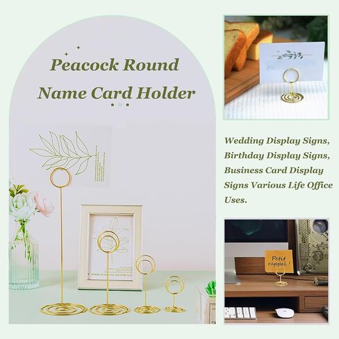 20 قطعة من حاملات أرقام الطاولة، حامل بطاقات المكان، حاملات لافتات الطاولة لحفلات الزفاف وحفلات التخرج وحفلات الاستقبال والمطاعم والمنزل والصور والمكاتب (ذهبي، 3.35 بوصة) in Kuwait