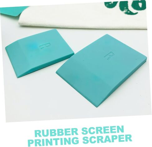 2pcs Rubber Screen Printing Squeegee Wear Resistant Flat Ink Scraper for Textile Hand Printing and Machine Use Easy Carry and Replace in Saudi Arabia