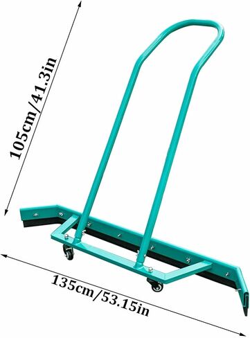 Floor Squeegee, Aluminium Alloy Sport Tennis Court Wiper with Wheels, Professional Squeegees Floor Water Remover with Additional 2 EVA Foam Blade, for Hard or Concrete Tile Floor, Green in Saudi Arabia