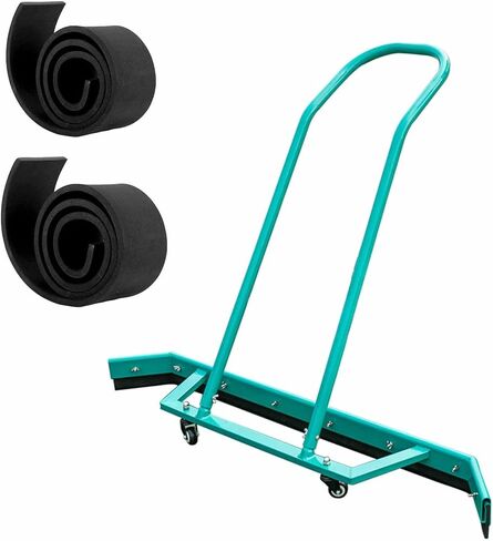 Basketball Court Squeegee Scrubber for Hard Floor, Large Aluminium Alloy Floor Squeegee, Professional Sport Tennis Court Rain Shuttle with Wheels & Additional 2 EVA Foam Blade, Green in Saudi Arabia