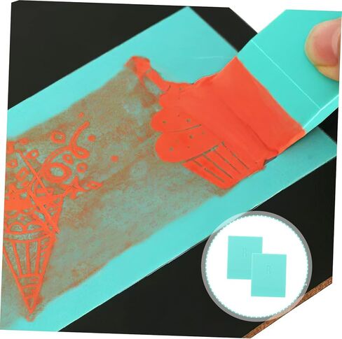 DIYEAH 2pcs Rubber Screen Printing Squeegees Ink Scrapers for Textile and Hand Printing Wear Resistant Small Scraper Replacement Tools for Screen Use in Saudi Arabia