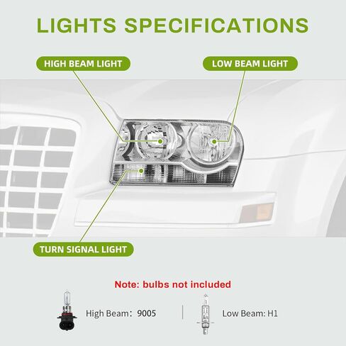 مجموعة المصابيح الأمامية AUTOSAVER88 متوافقة مع 2007-2011 Honda CRV CR-V، غطاء أمامي من الكروم مع عاكس كهرماني (جانب السائق والراكب) in Kuwait