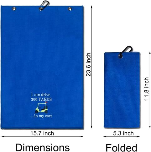TOUNER Funny Golf Towel Gift for Dad, Retirement Gifts for Men Golfer, Funny Golf Towel for Men, Embroidered Golf Towels for Golf Bags with Clip (Life is Always Good On The Golf Course) in Kuwait