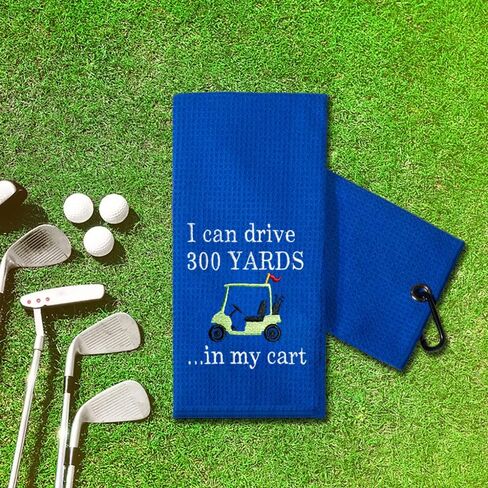 TOUNER Funny Golf Towel Gift for Dad, Retirement Gifts for Men Golfer, Funny Golf Towel for Men, Embroidered Golf Towels for Golf Bags with Clip (Life is Always Good On The Golf Course) in Kuwait