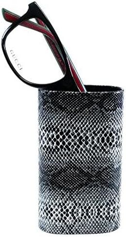 Calabria CA-503 Desktop Eye Glasses Holder Tan Snakeskin PU Leather Soft Lining Eyeglasses Stand Desks Nightstands Men Women in Kuwait