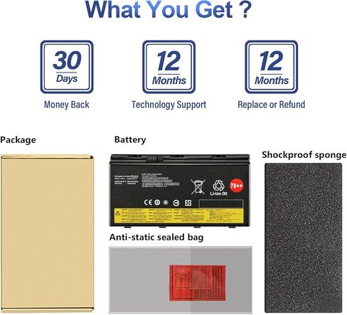 78++ 78+ 00HW030 SB10F46468 استبدال بطارية الكمبيوتر المحمول لجهاز Lenovo ThinkPad P70 20ER 20ES، ThinkPad P71 20HK Series Notebook 01AV451 4X50K14092 5B10W13950 15V 96Wh 6400mAh 8-Cell in Kuwait