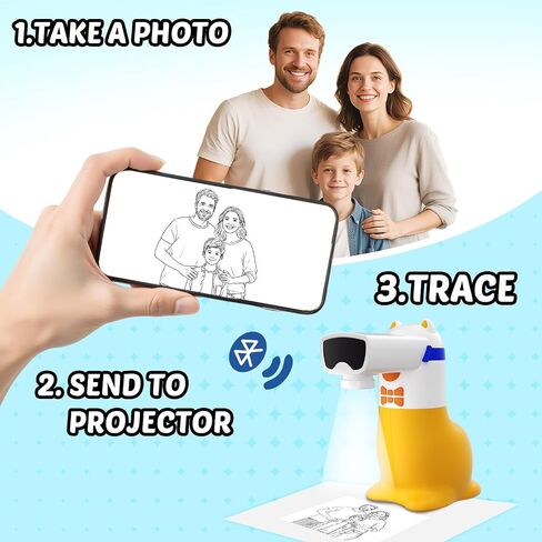 Yoturetoys AI جهاز عرض الرسم للأطفال، هدية عيد ميلاد إبداعية للبنين والبنات، فن تعلم الآلة التعليمية الذكية، ألعاب عيد الميلاد رسم هدايا للأطفال من سن 4 سنوات فما فوق (BrightBuddies) in Saudi Arabia