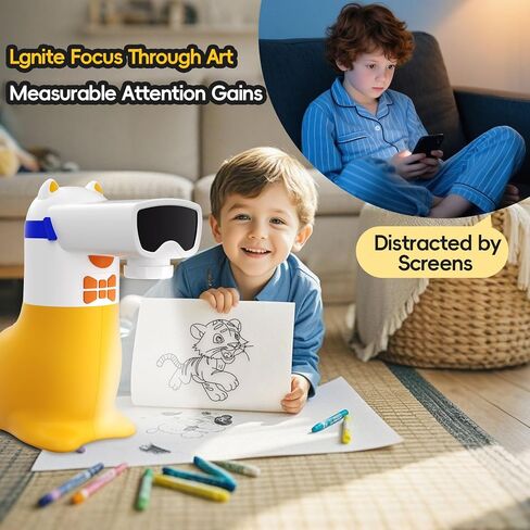 Yoturetoys AI جهاز عرض الرسم للأطفال، هدية عيد ميلاد إبداعية للبنين والبنات، فن تعلم الآلة التعليمية الذكية، ألعاب عيد الميلاد رسم هدايا للأطفال من سن 4 سنوات فما فوق (BrightBuddies) in Saudi Arabia