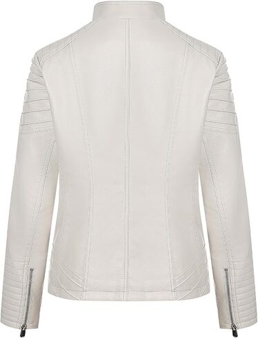 Geschallino Women's Faux Leather Jacket Plus Size Motorcycle Biker Clothes Outfits Short Fashion PU Coat (1X-5X) in Kuwait