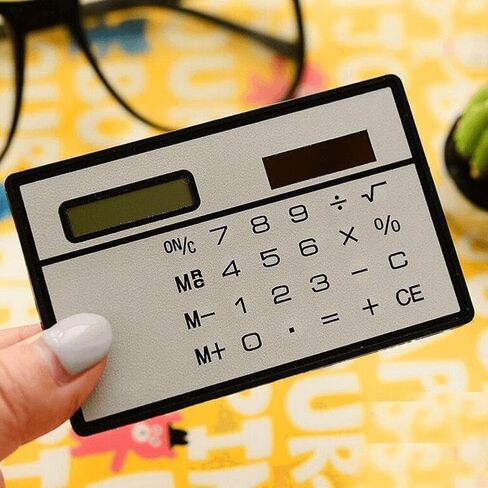2 قطعة 8 أرقام رقيقة جدا حاسبة الطاقة الشمسية بطاقة الائتمان تصميم آلة حاسبة صغيرة محمولة للمنزل مكتب المدرسة in Saudi Arabia