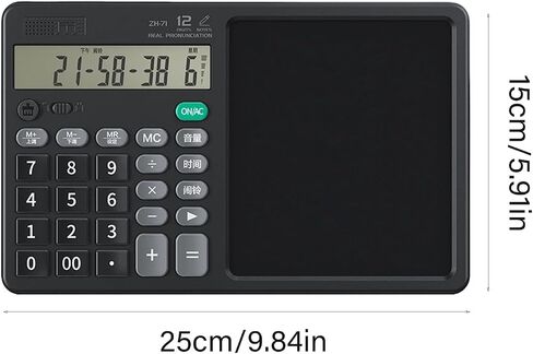 Solar Battery Calculator Writing Board Large Display Lightweight Quiet for Office School in Saudi Arabia