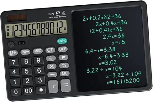 Solar Battery Calculator Writing Board Large Display Lightweight Quiet for Office School in Saudi Arabia