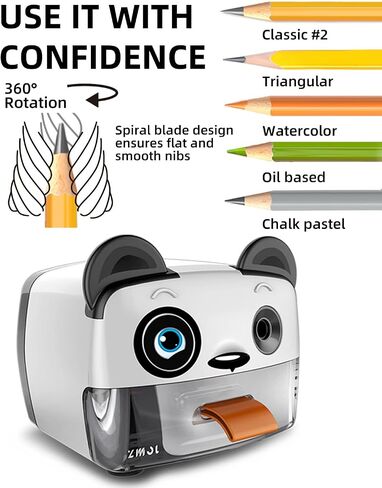 ZMOL Heavy Duty Electric Pencil Sharpener for Classroom, Auto-Stop Cute Pencil Sharpener Plug in for Kids for No.2 / Colored Pencil Sharpeners Plug in in Saudi Arabia