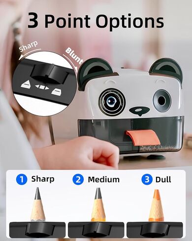 ZMOL Heavy Duty Electric Pencil Sharpener for Classroom, Auto-Stop Cute Pencil Sharpener Plug in for Kids for No.2 / Colored Pencil Sharpeners Plug in in Saudi Arabia
