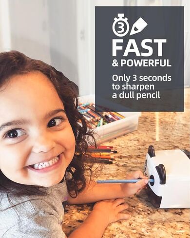 ZMOL Heavy Duty Electric Pencil Sharpener for Classroom, Auto-Stop Cute Pencil Sharpener Plug in for Kids for No.2 / Colored Pencil Sharpeners Plug in in Saudi Arabia