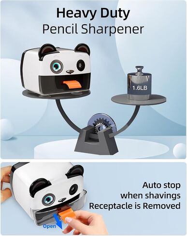 ZMOL Heavy Duty Electric Pencil Sharpener for Classroom, Auto-Stop Cute Pencil Sharpener Plug in for Kids for No.2 / Colored Pencil Sharpeners Plug in in Saudi Arabia