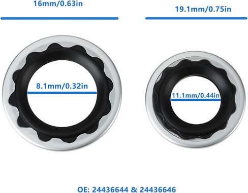 2Pcs Car A/C Compressor Gaskets 24436644 24436646 Compatible with Vauxhalls Astra H/G Corsa C/D Zafira Insignia in Saudi Arabia