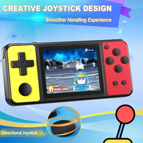 32 Bit Handheld Games for Kids Built-in 139 Video Games,3.0" IPS Screen Rechargeable Portable Arcade Gaming Player,Electronic Toys for Boys Girls Birthday Xmas Gift Blue-Red in Saudi Arabia