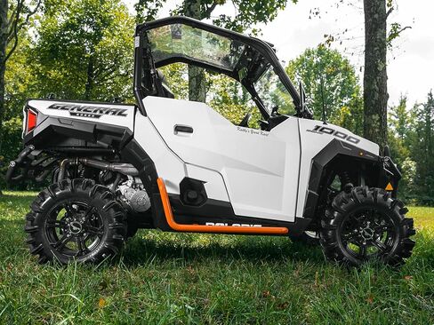 قضبان نيرف شديدة التحمل من SuperATV / كيكرز شجرة / مزلقات صخرية لعام 2016+ بولاريس جنرال 1000 | أحمر | مصنوعة من أنابيب شديدة التحمل بقطر 1.75 بوصة | لمسة نهائية من مسحوق مقاوم للأشعة فوق البنفسجية | سهلة التركيب in Kuwait