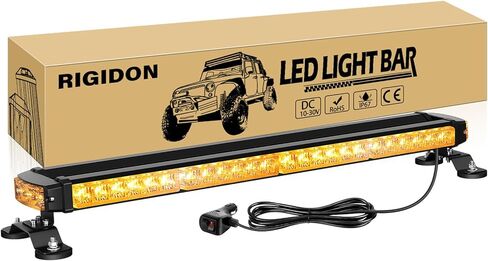 RIGIDON 26Inch 54 LED Rooftop Emergency Strobe Lights Bar, Double Side Flashing Safety Warning Beacon Light with Magnetic Base for Snow Plow, Trucks, Construction Vehicles(Amber) in Saudi Arabia