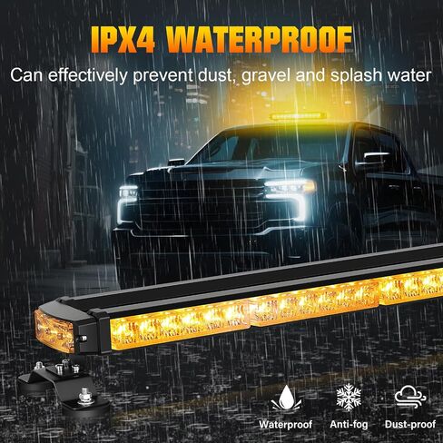 RIGIDON 26Inch 54 LED Rooftop Emergency Strobe Lights Bar, Double Side Flashing Safety Warning Beacon Light with Magnetic Base for Snow Plow, Trucks, Construction Vehicles(Amber) in Saudi Arabia