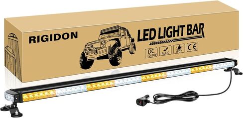 RIGIDON 26Inch 54 LED Rooftop Emergency Strobe Lights Bar, Double Side Flashing Safety Warning Beacon Light with Magnetic Base for Snow Plow, Trucks, Construction Vehicles(Amber) in Saudi Arabia