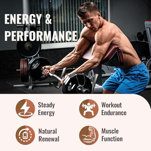 2326 مجم من مكملات الميتوكوندريا مع ATP، والفيتامينات، وCoQ10 وPQQ، أكثر فعالية من الكرياتين HMB وأكسيد النيتريك، والطاقة، والقدرة على التحمل، والقوة، والتعافي والعضلات، عضوي، 120 كبسولة in Kuwait