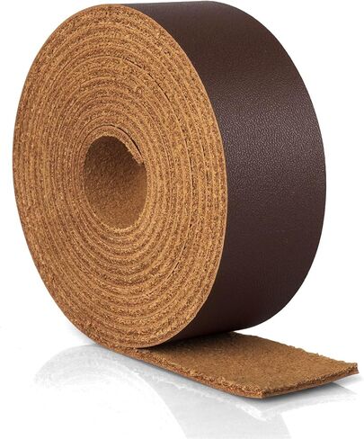 ABIDISO Genuine Top Grain Leather Strips, 1/2 Inch Wide 72 Inches Long Flat Leather Straps for Craft Projects, 2mm Thickness, Black in Kuwait
