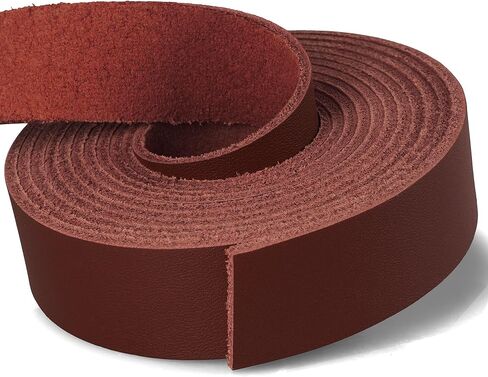ABIDISO Genuine Top Grain Leather Strips, 1/2 Inch Wide 72 Inches Long Flat Leather Straps for Craft Projects, 2mm Thickness, Black in Kuwait