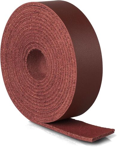 ABIDISO Genuine Top Grain Leather Strips, 1/2 Inch Wide 72 Inches Long Flat Leather Straps for Craft Projects, 2mm Thickness, Black in Kuwait