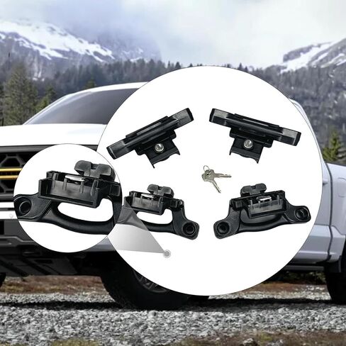 Strong Truck Bed Locking Set Consistent F350 F450 Strong Duty Secure Cargo Stabilization Permanent Metal Construction in Kuwait