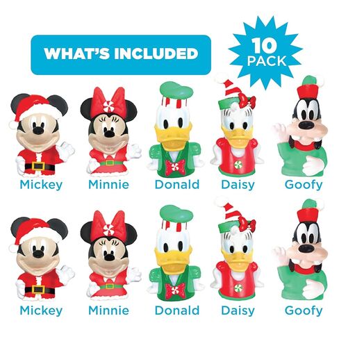 Disney Mickey and Friends 10 Piece Holiday Finger Puppet Set - Educational Play, Party Favors, Bath and Pool Toys, Snow Fun, Playtime Activities in Kuwait