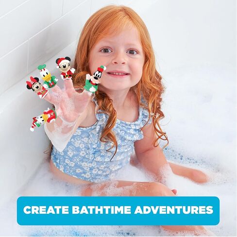 Disney Mickey and Friends 10 Piece Holiday Finger Puppet Set - Educational Play, Party Favors, Bath and Pool Toys, Snow Fun, Playtime Activities in Kuwait