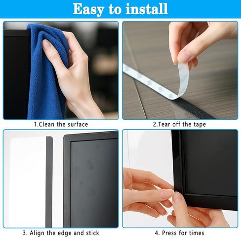 Generic 2pcs Multifunction Monitor Memo Board Transparent Message Panel Note Board Monitor Side Panel Suitable for Office Home Desktop in Saudi Arabia