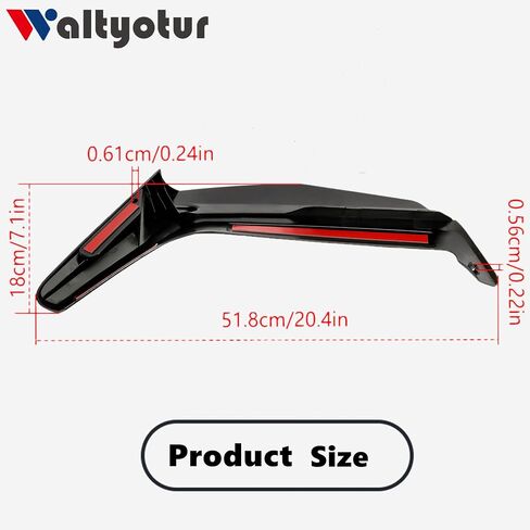 waltyotur Motorcycle Dark Smoke Wind Deflectors Side Windshield Windscreen Replacement for GL1800 2018-2024 in Saudi Arabia