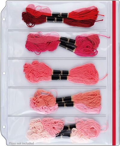 StoreSMART - صفحة سحاب للتطريز وخيوط الخيط المتقاطعة، تحمل 5 شلات - 10 عبوات - (DP600-5-FLOSS-10) in Kuwait