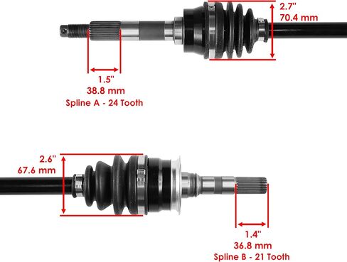 Caltric Front Right/Left Complete Cv Joint Axle Compatible with Kawasaki 39158-1102 59266-0034 in Kuwait
