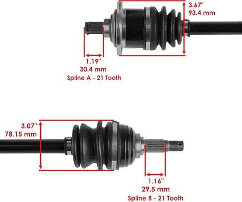 Caltric Front Right and Left Complete Cv Joint Axle Compatible with Arctic Cat 400 2X4 4X4 2002-2004 in Kuwait