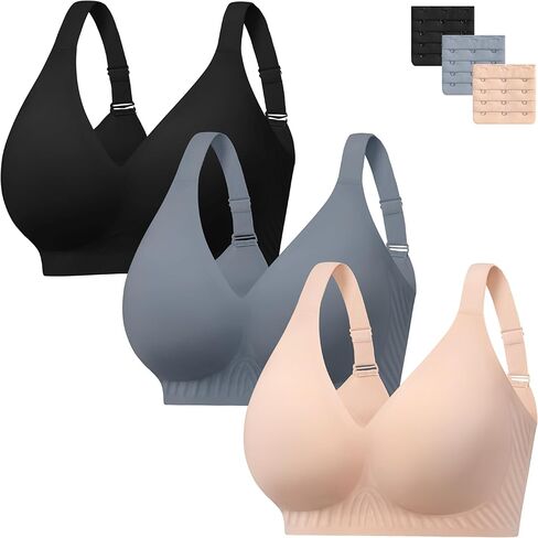habibee حمالات الصدر للنساء لا Underwire سلس رفع حمالة الصدر اللاسلكية التغطية الكاملة مريحة اليومية تي شيرت حمالات الصدر 32D-44D in Kuwait