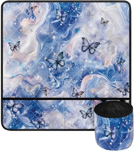 UNICEU Boho Flower Print Sewing Machine Pad for Table with Pockets Universal Size Non-Slip Sewing Machine Mat for Storing Accessories in Saudi Arabia