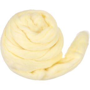 غزل الصوف المتجول من MECCANIXITY صوف ناعم التلبيد 50 جم/1.76 أونصة غزل مكتنز نقي لتلبيد الإبرة وبطانية الحياكة فن النسيج الدوار DIY Craft Pink in Kuwait