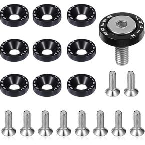 20PCS Bumper Fender Washers, M6 Fender Washer Bolt Kit, Aluminum Bumper Washers with Stainless Steel Bolts, Engine Dress up Kit, Engine Bay Dress up Fasteners for Car Motorcycle in Saudi Arabia
