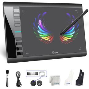 تابلت رسم الرسومات اللاسلكي، لوحة رسم رقمية UGEE S1060W مع 12 مفتاحًا ساخنًا، تابلت قلم 10 × 6.3 بوصة مع 8192 مستوى قلم خالٍ من البطارية يدعم Android/Windows/Mac OS/Chrome OS/Linux in Kuwait