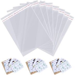 150 pcs 13 x 19 Inches Large Clear Resealable Cellophane Bags for Packaging Products Self-sealing Gift Bags Self Adhesive Plastic Storage Shipping Bags for Gifts,Clothes, Treats, Small Business in Kuwait